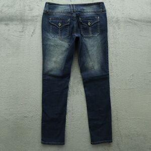 Angels Jeans Junior's Size 13 Blue Low-Rise Straight Denim 30.5" Inseam Stretch